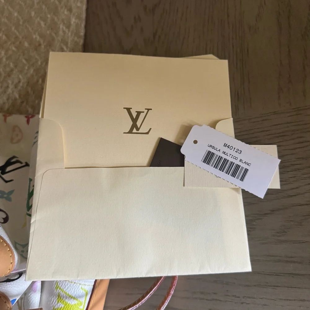 LOUIS VUITTON Murakami White Multicolor Monogram Ursula Bag